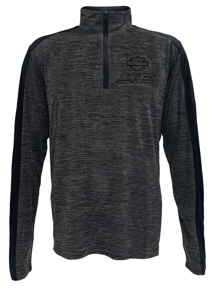 Harley-Davidson® Men's Screamin' Eagle 1/4-Zip Long Sleeve Pullover - Black