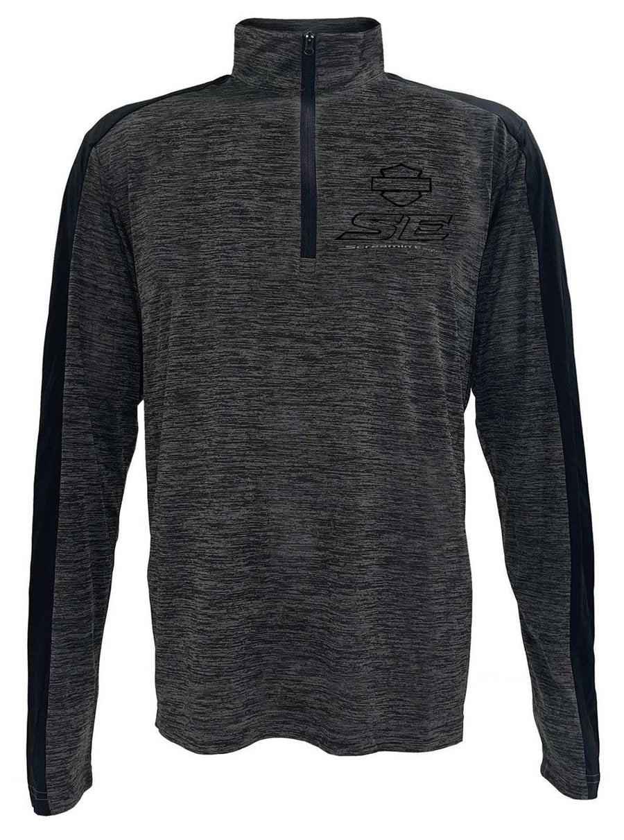 Harley-Davidson® Men's Screamin' Eagle 1/4-Zip Long Sleeve Pullover - Black