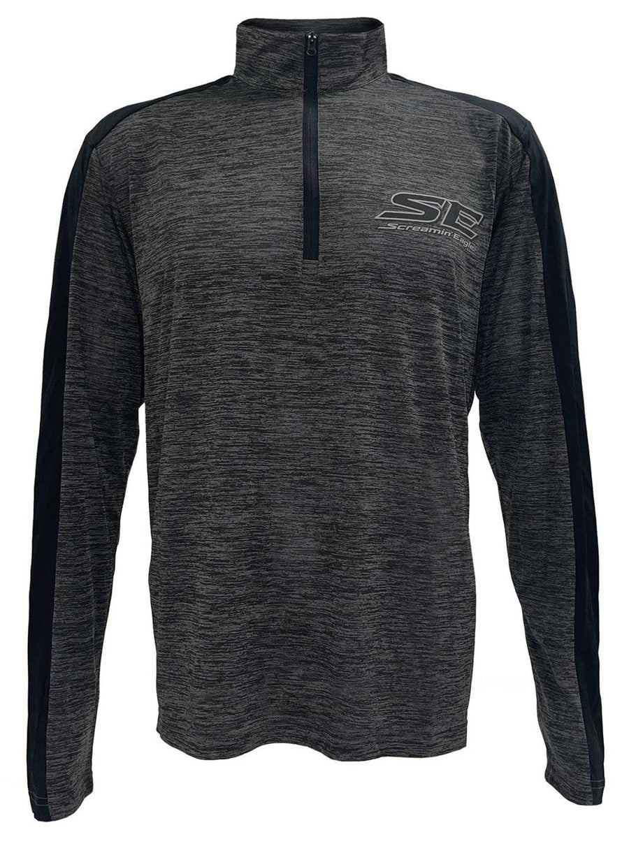 Harley-Davidson® Men's Screamin' Eagle Shadow 1/4-Zip Long Sleeve Pullover, Black