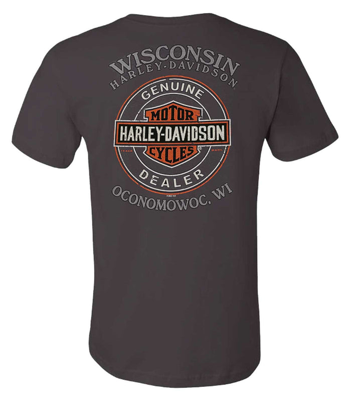 Harley-Davidson Men's Classic Willie G Skull Point II Cotton Tee Shirt, Green