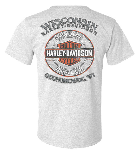 Harley-Davidson® Men's H-D MC Sign Label Performance Cotton Blend Tee, White