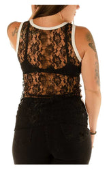 Liberty Wear Women's Sturgis Asphalt Angel Embellished Sleeveless Tank Top White