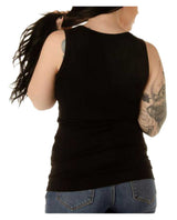 Liberty Wear Women's Sturgis Zip Front Sleeveless Tank Top - Black/White