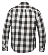 Derringer Men's Rugged Button Long Sleeve Plaid Flannel Shirt, Black/White