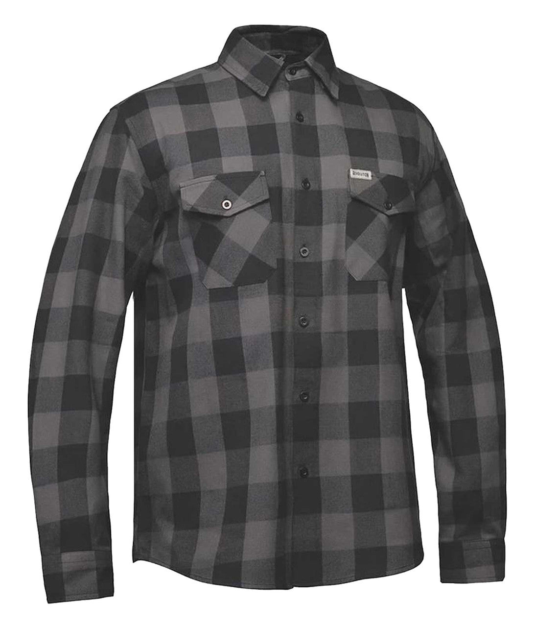 Derringer Men's Rugged Button Long Sleeve Plaid Flannel Shirt, Gray/Black
