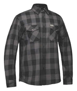Derringer Men's Rugged Button Long Sleeve Plaid Flannel Shirt, Gray/Black