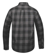 Derringer Men's Rugged Button Long Sleeve Plaid Flannel Shirt, Gray/Black