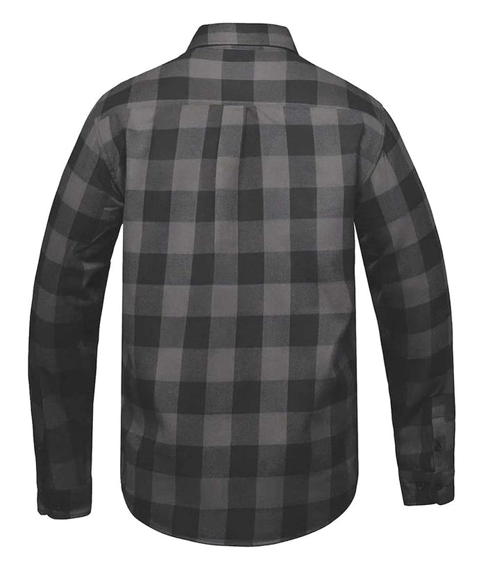Derringer Men's Rugged Button Long Sleeve Plaid Flannel Shirt, Gray/Black