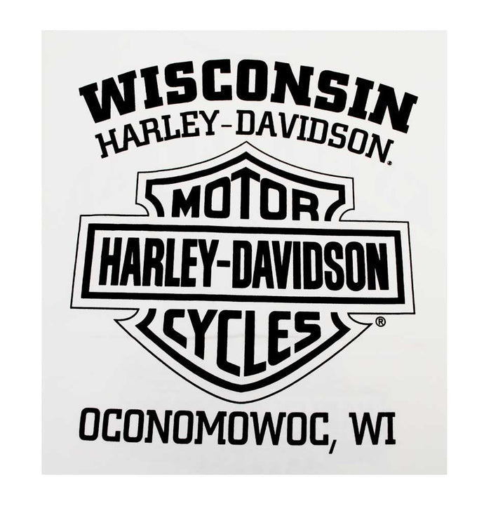 Harley-Davidson® Men's Shirt, Heritage H-D Script Long Sleeve, White 30296634