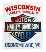 Harley-Davidson® Women's RWB Bar & Shield Logo Short Sleeve Tee - White